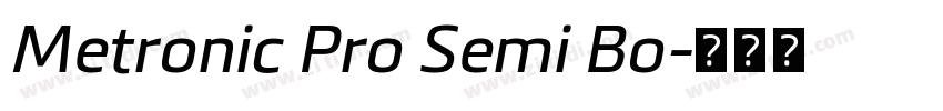 Metronic Pro Semi Bo字体转换